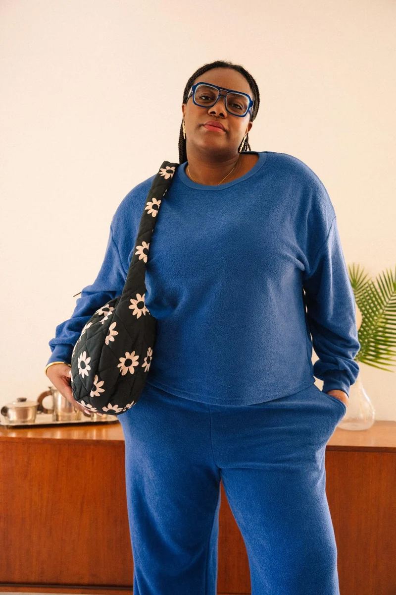 Sweat & Pantalon Cocoon Coton BIO - Bleu Klein