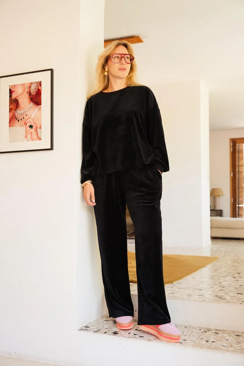 Sweat & Pantalon Velours - Noir