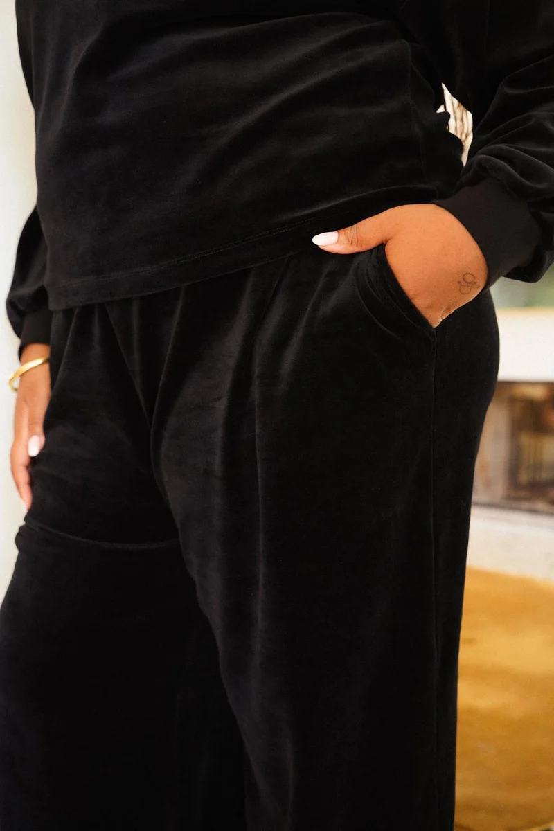 Sweat & Pantalon Velours - Noir