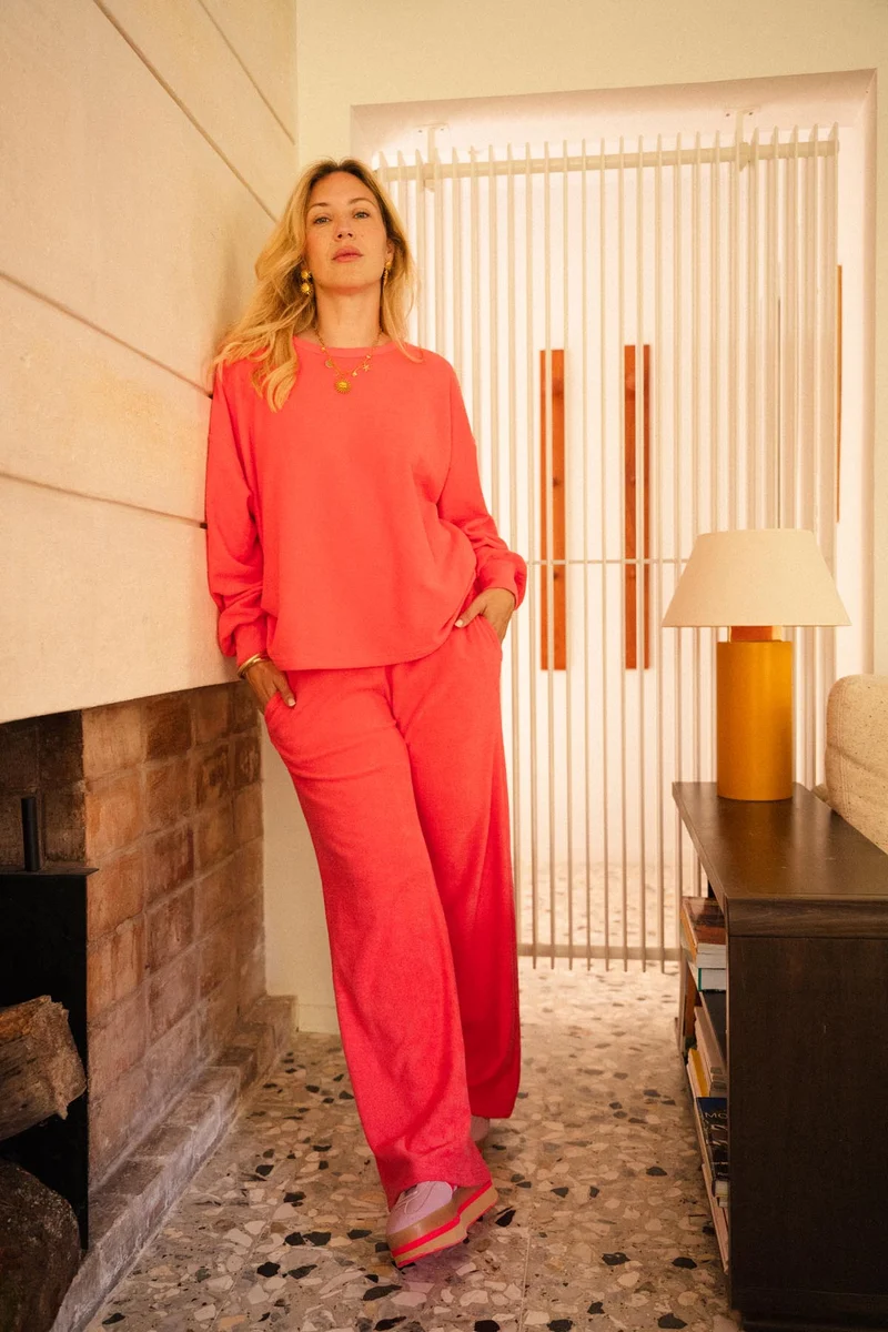 Sweat & Pantalon Cocoon Coton BIO - Rose