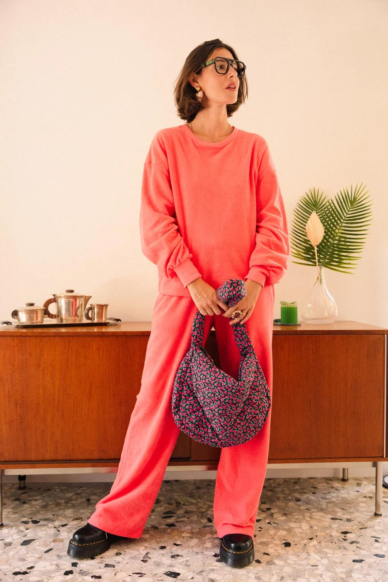 Sweat & Pantalon Cocoon Coton BIO - Rose