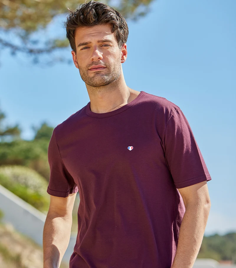 T-shirt Homme Bordeaux - Iconique
