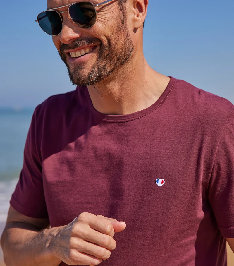 T-shirt Homme Bordeaux - Iconique