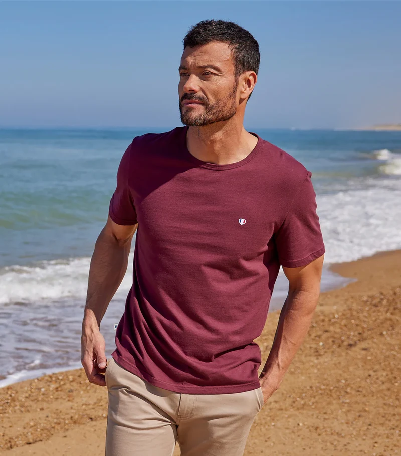 T-shirt Homme Bordeaux - Iconique