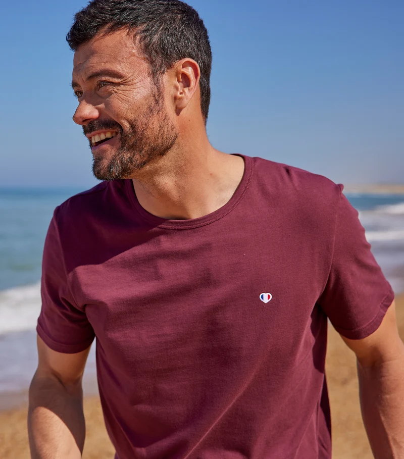 T-shirt Homme Bordeaux - Iconique