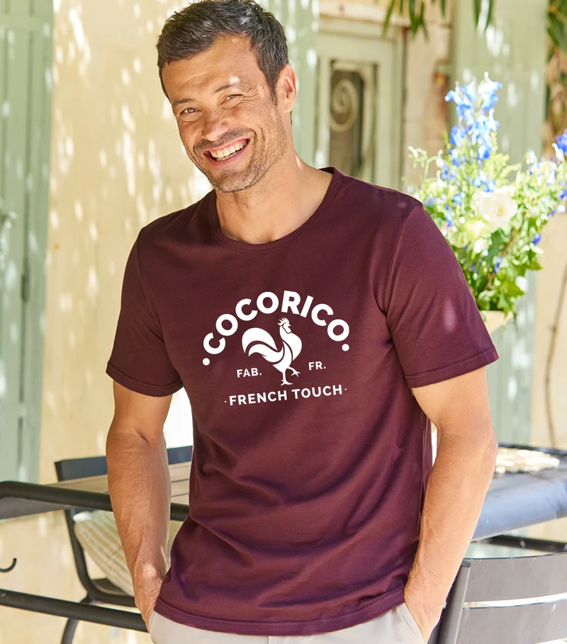 T-shirt Homme Bordeaux - Coq Français