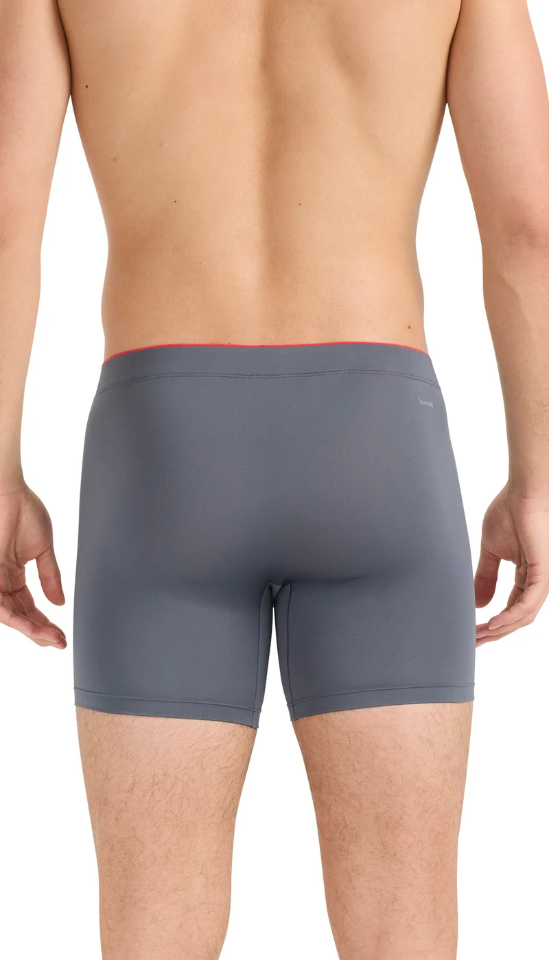 Enge Boxershorts lang 3er-Pack Schwarz/Grau - ADIDAS