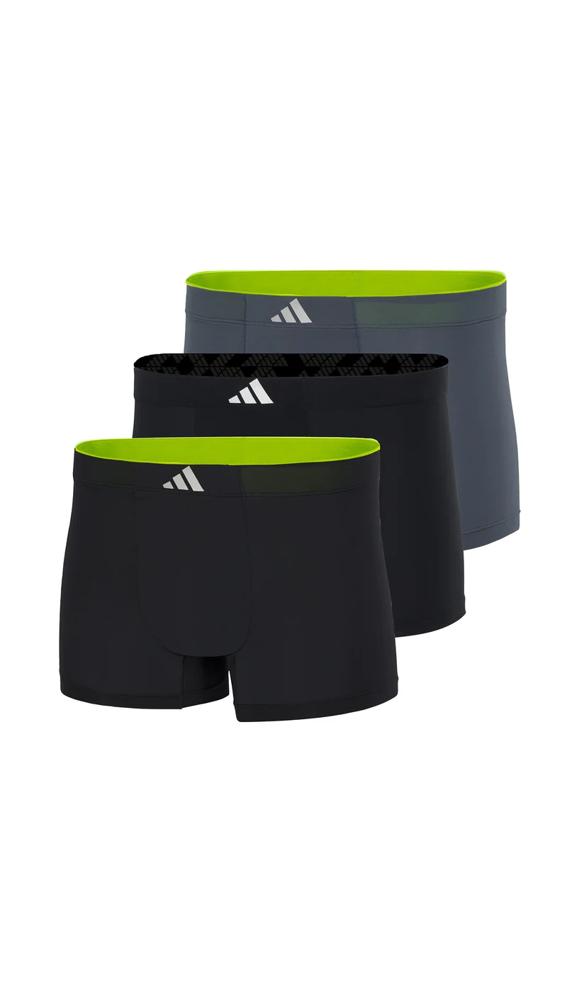 Enge Boxershorts 3er-Pack Schwarz/Grau - ADIDAS