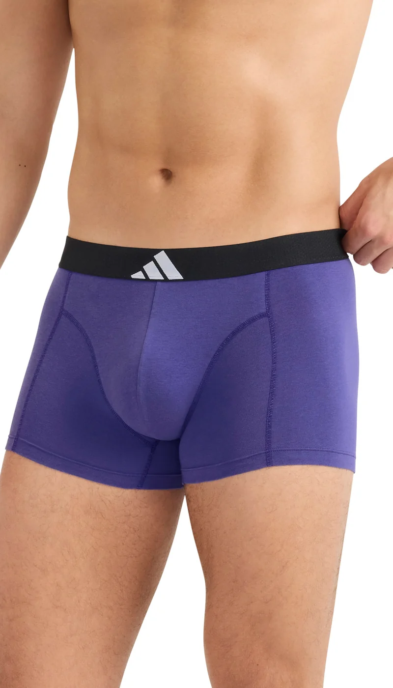 Enge Boxershorts 3er-Pack Schwarz/Lila/Grau - ADIDAS