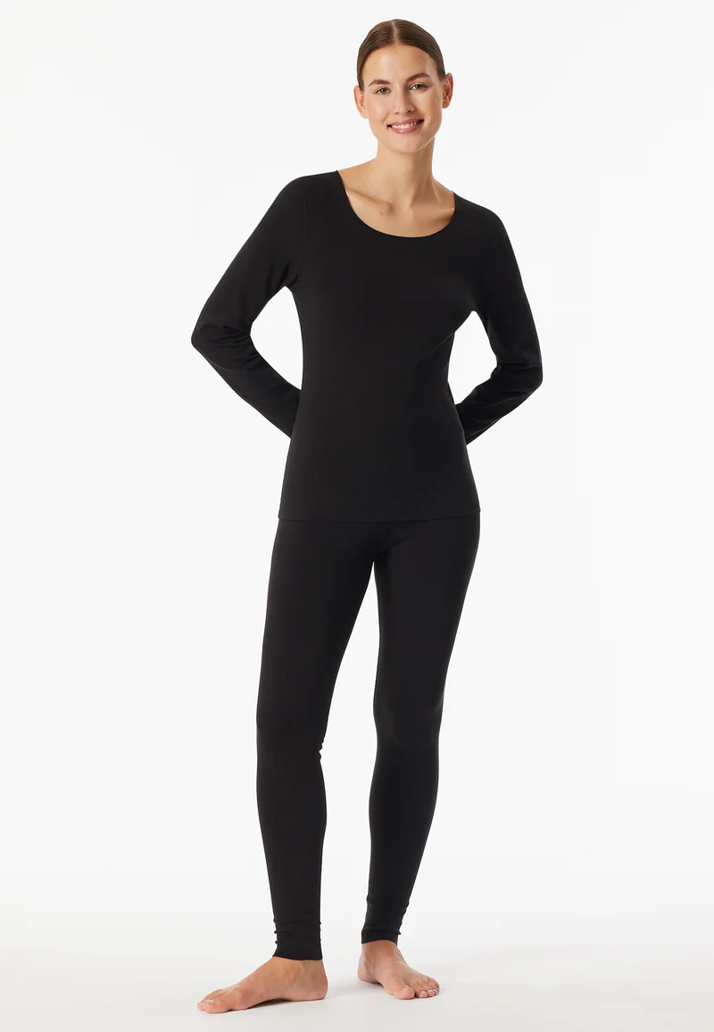 Shirt Seamless Schwarz - Invisible Soft Warming