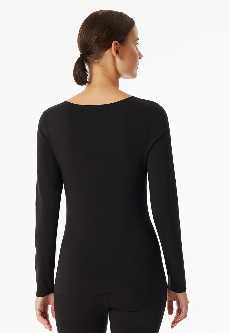Shirt Seamless Schwarz - Invisible Soft Warming