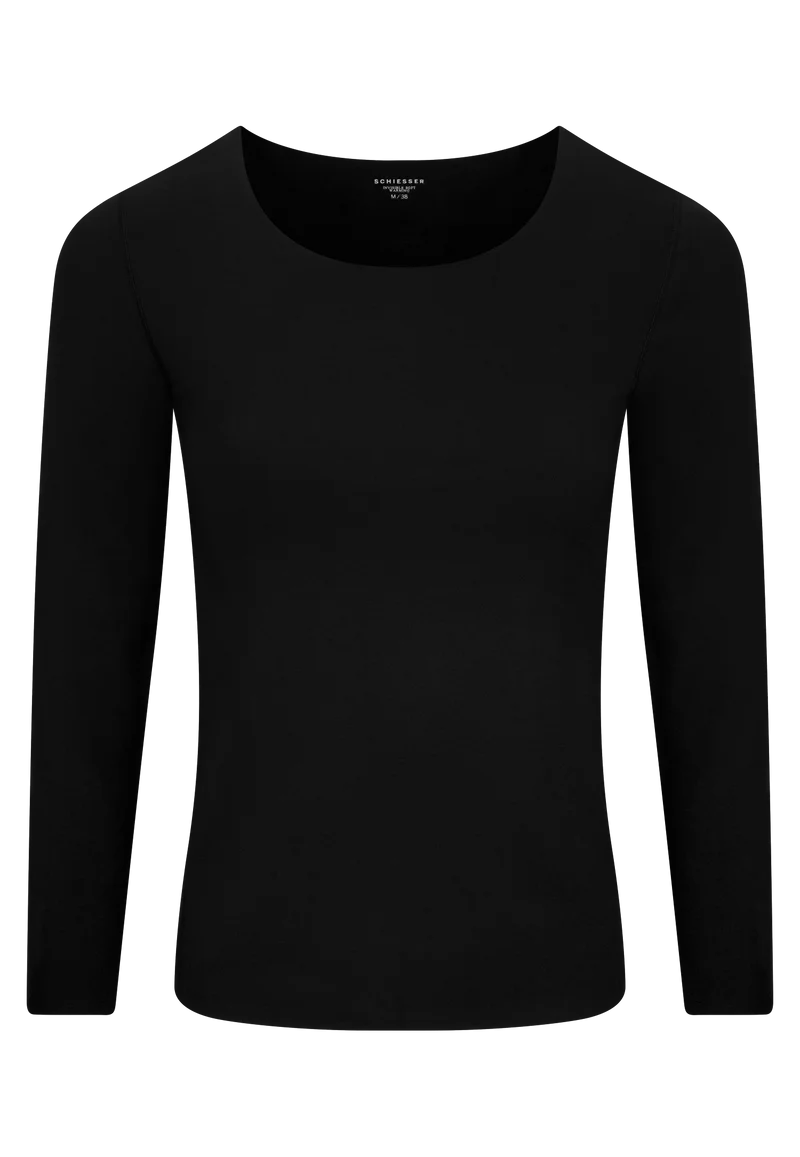 Shirt Seamless Schwarz - Invisible Soft Warming