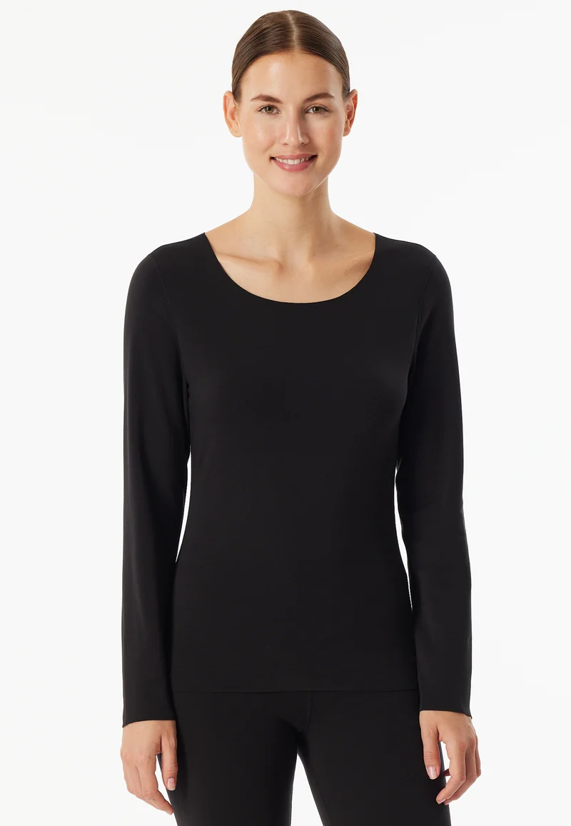 Shirt Seamless Schwarz - Invisible Soft Warming