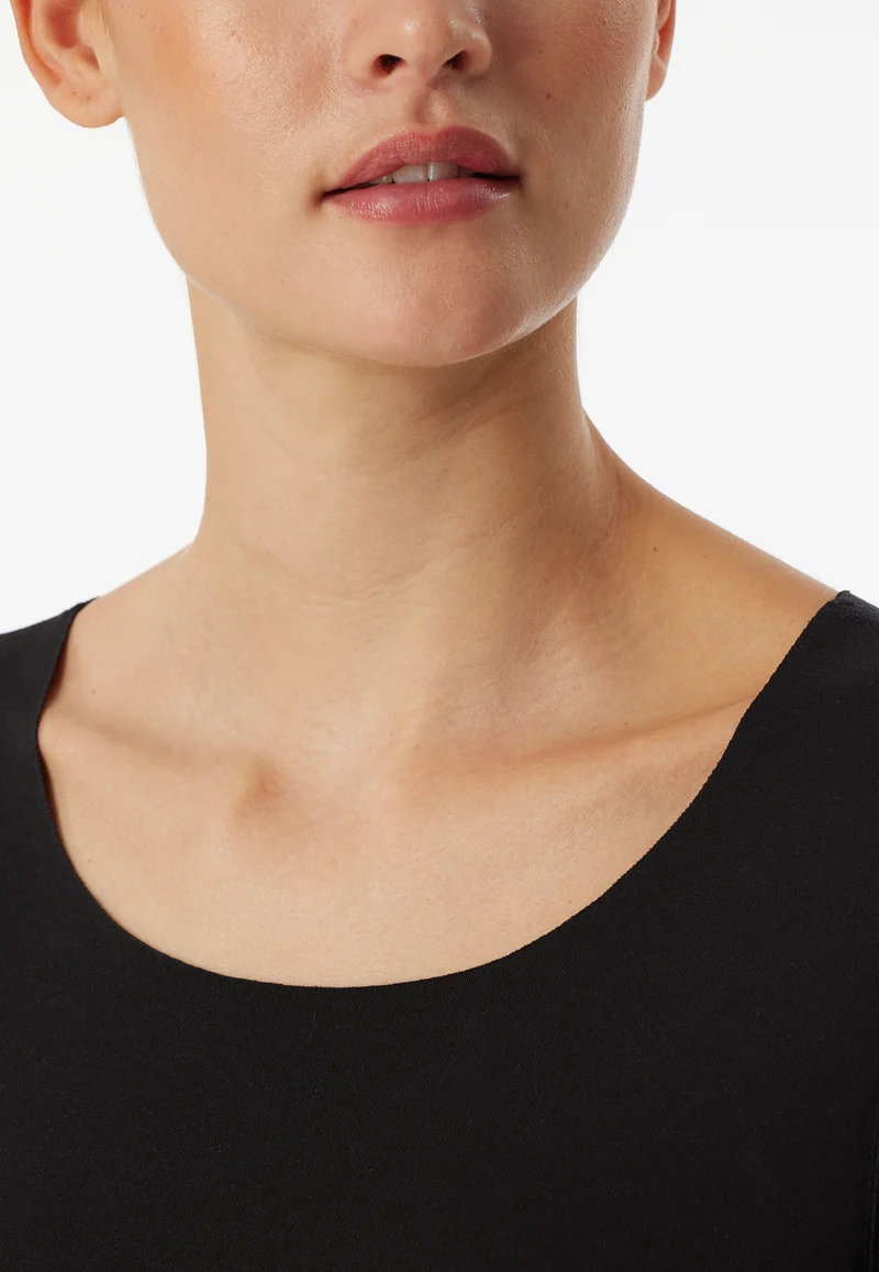 Shirt Seamless Schwarz - Invisible Soft Warming