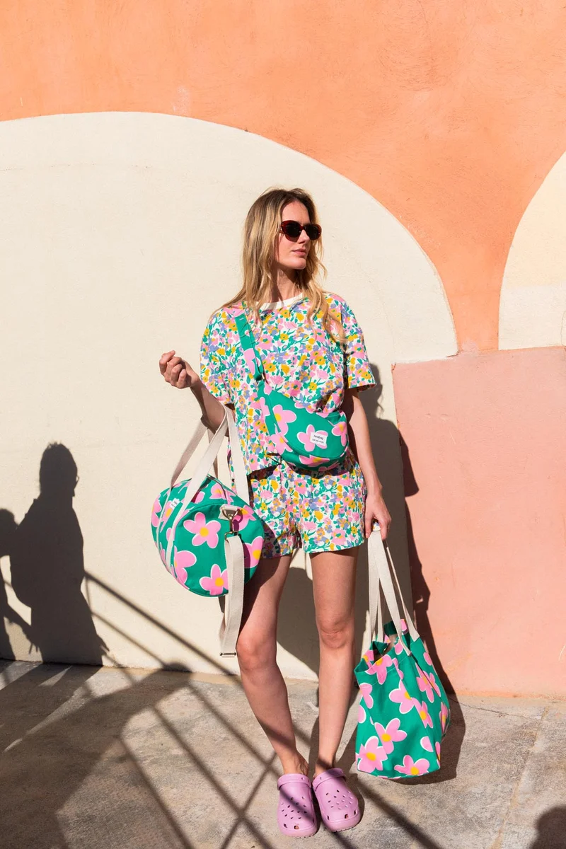 Pyjama Gaufré Coton BIO WAJ x Hindbag - Pastel Bloom