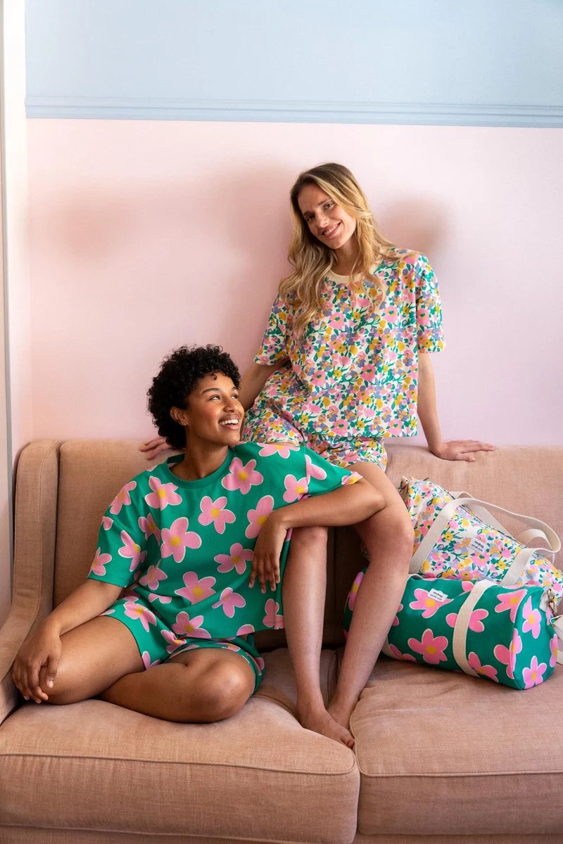 Pyjama Gaufré Coton BIO WAJ x Hindbag - Big Flowers
