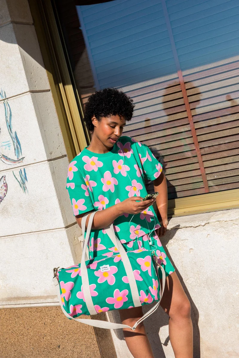 Pyjama Gaufré Coton BIO WAJ x Hindbag - Big Flowers