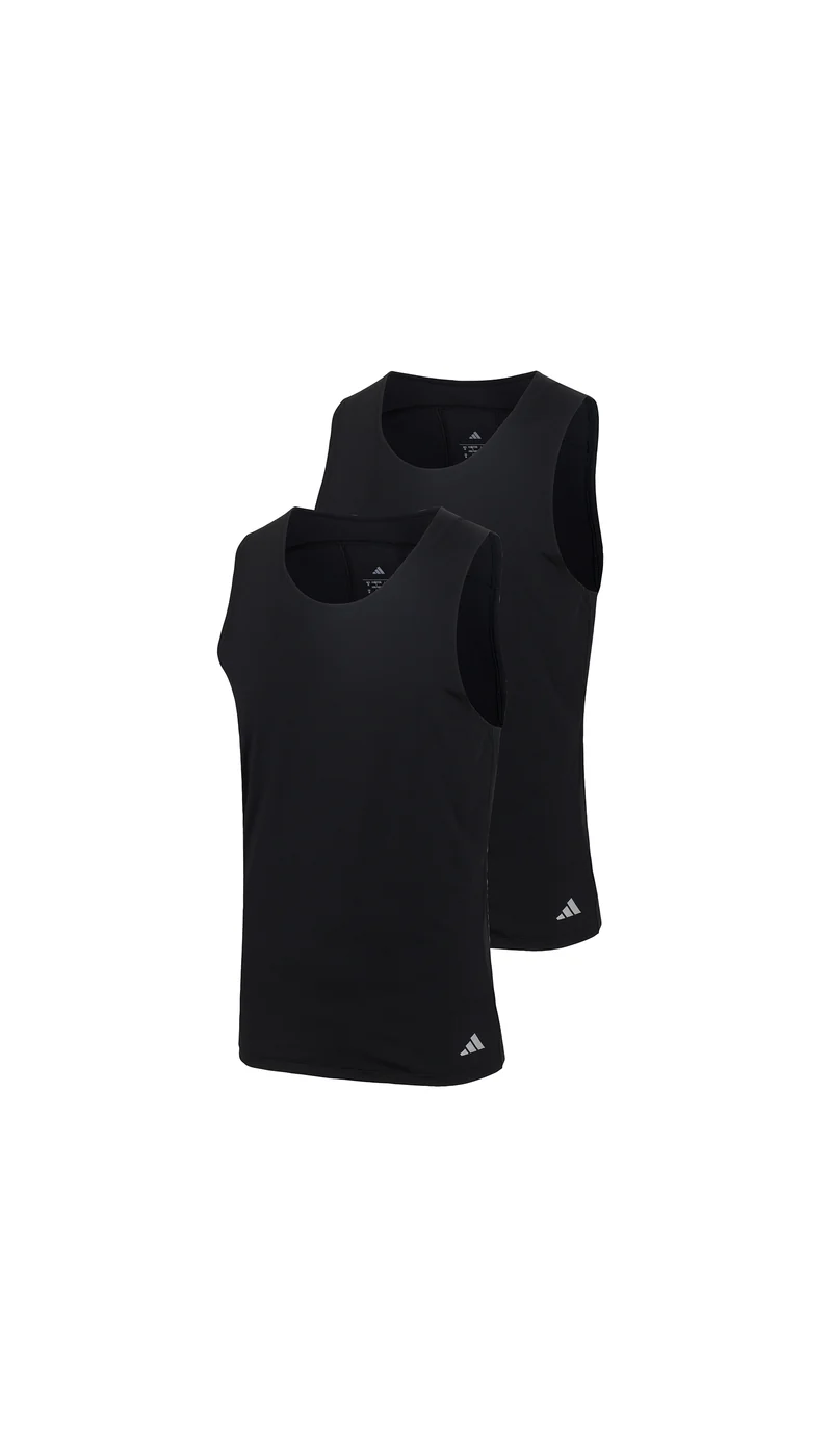 Shirt ärmellos 2er-Pack Schwarz - ADIDAS
