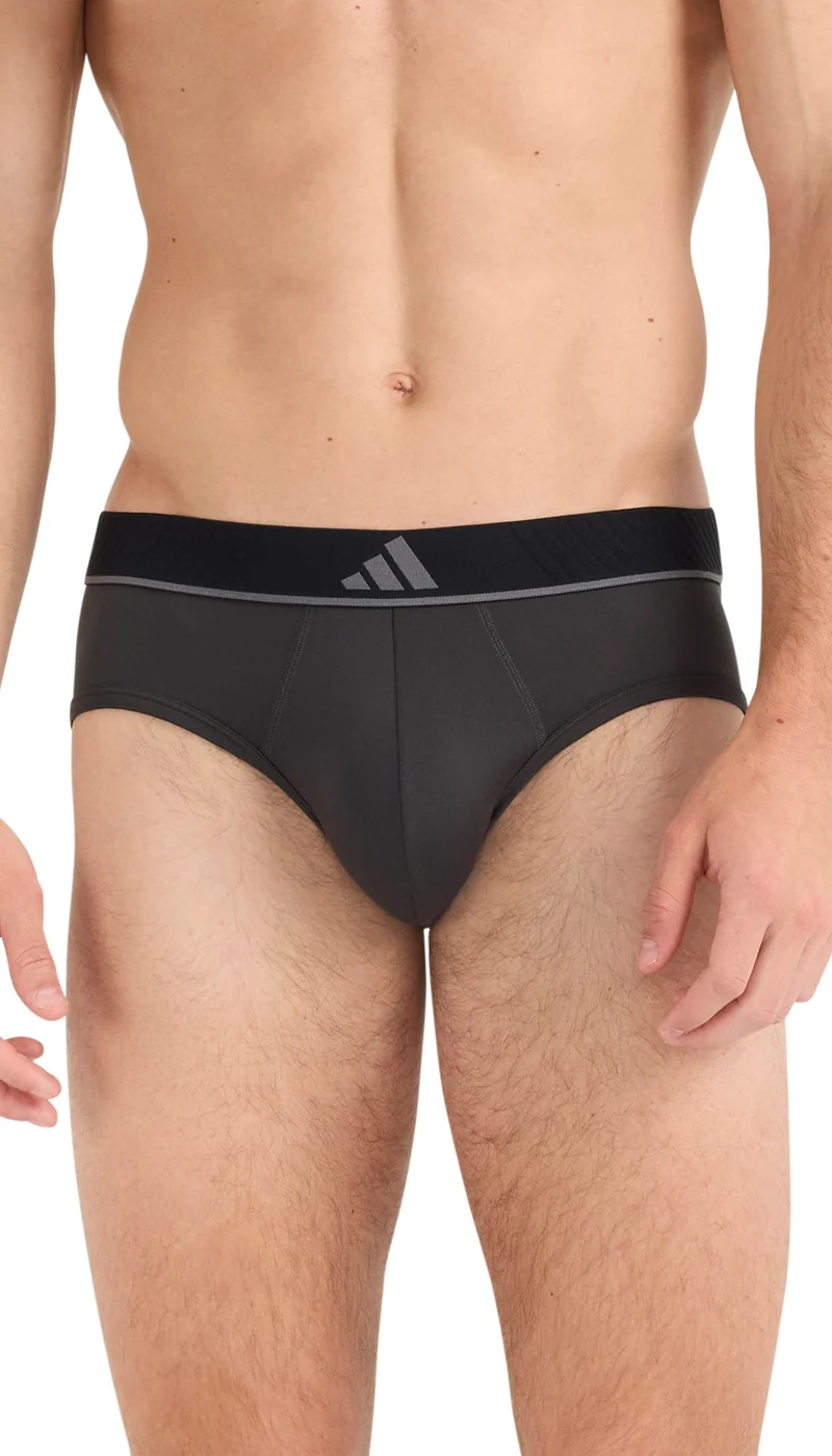 Slip 3er-Pack Schwarz/Grau - ADIDAS