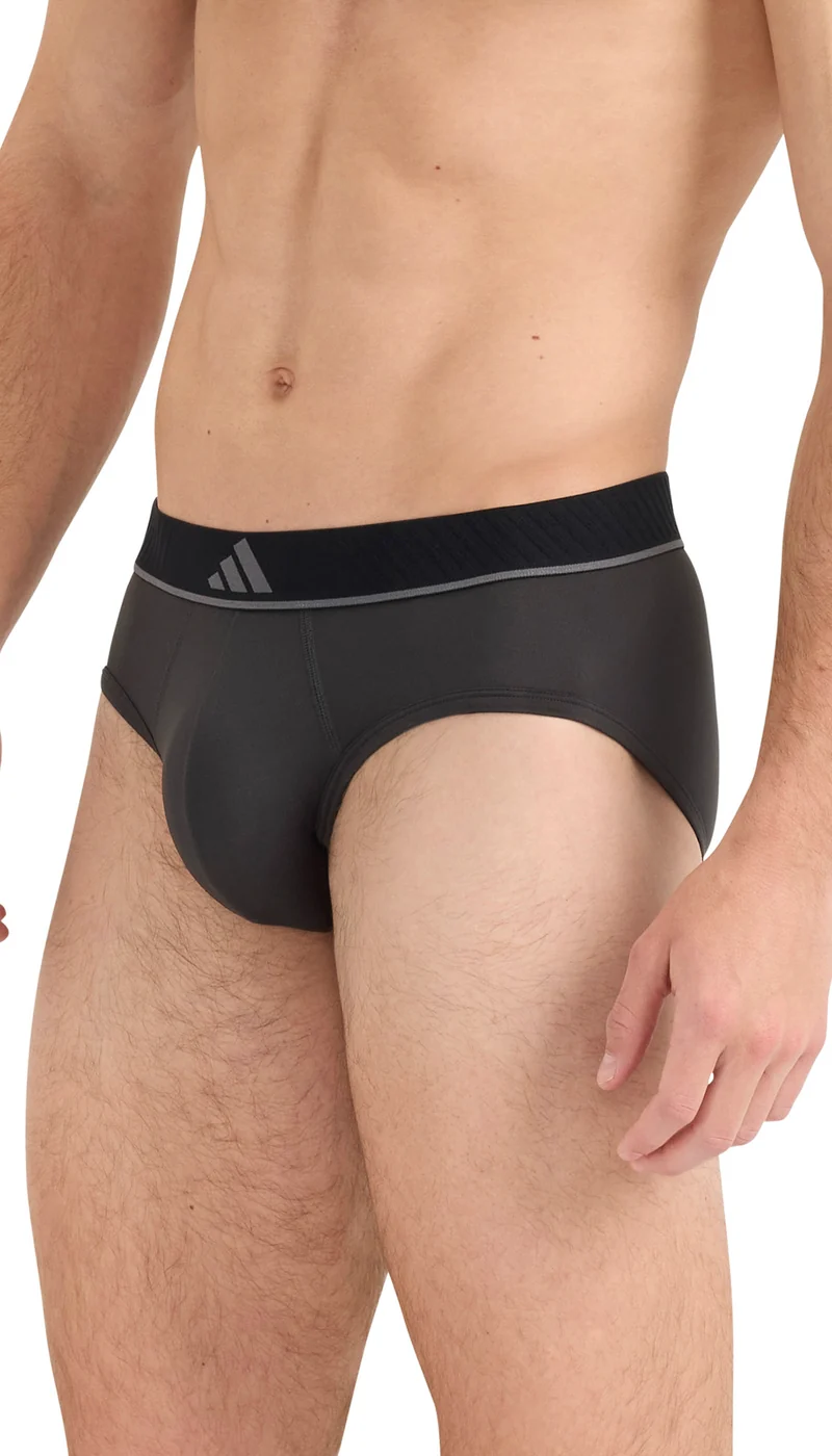 Slip 3er-Pack Schwarz/Grau - ADIDAS