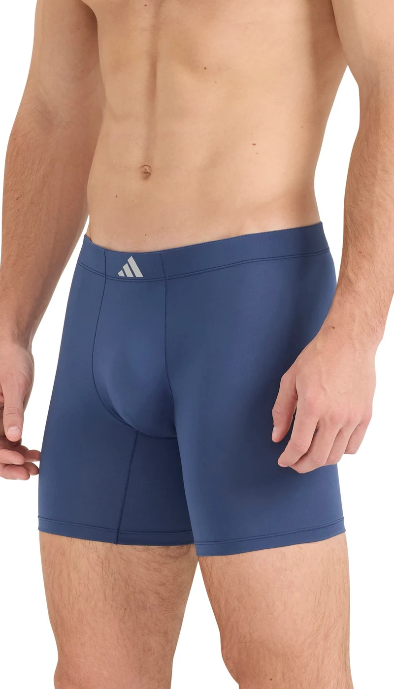 Enge Boxershorts lang 3er-Pack Schwarz/Grün/Blau - ADIDAS