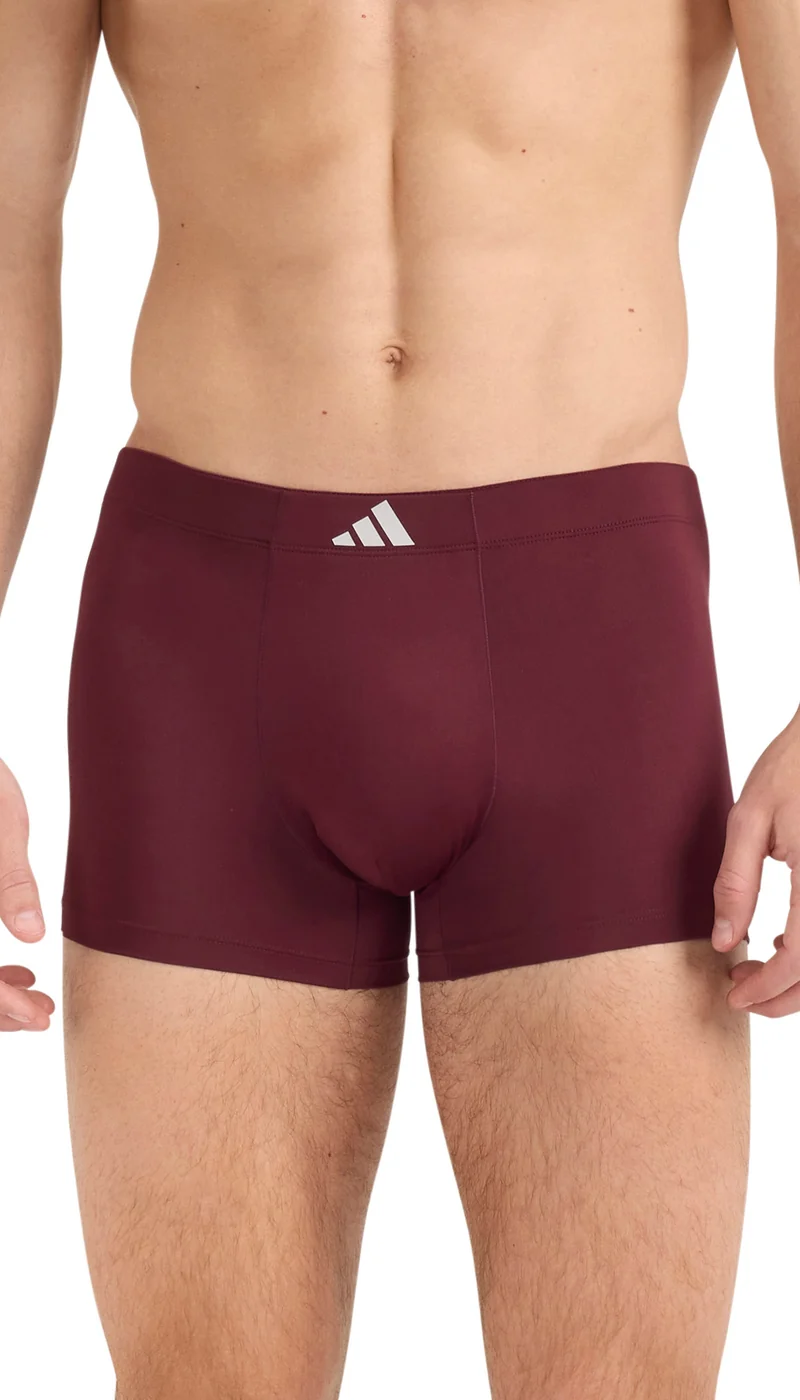 Enge Boxershorts lang 3er-Pack Bordeaux/Schwarz - ADIDAS