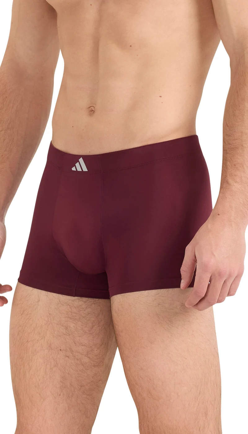 Enge Boxershorts lang 3er-Pack Bordeaux/Schwarz - ADIDAS