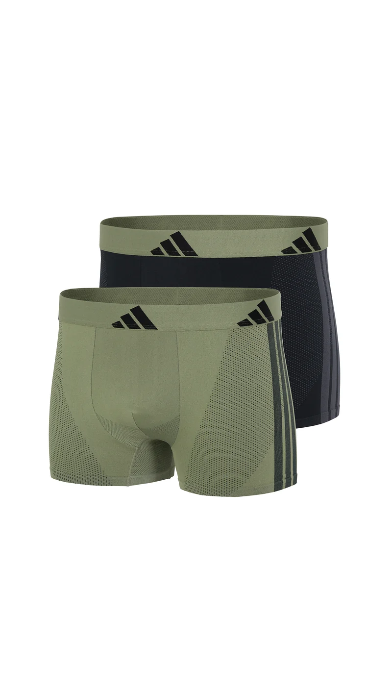 Enge Boxershorts 2er-Pack Grün/Schwarz - ADIDAS