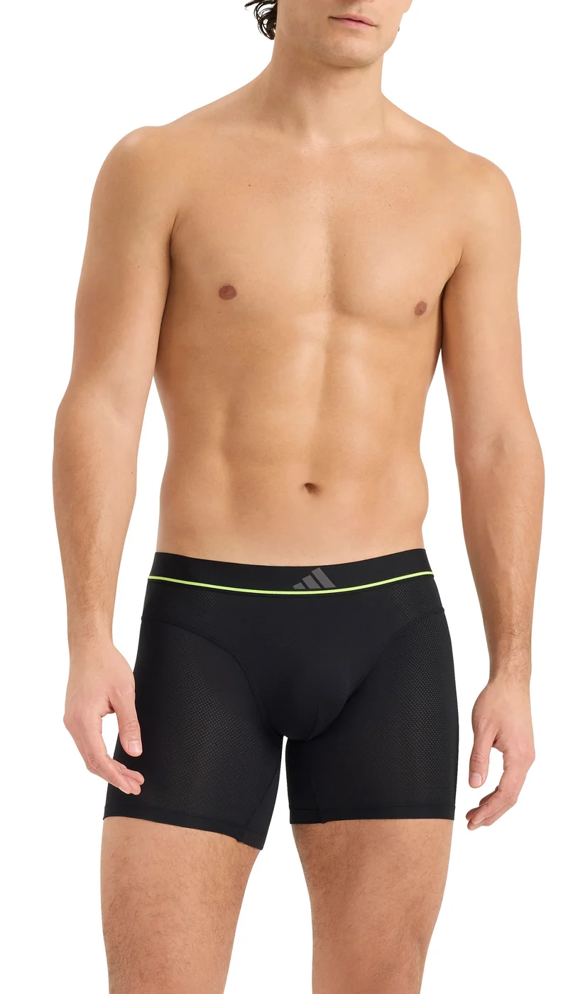 Enge Boxershorts lang 2er-Pack Schwarz/Grau - ADIDAS