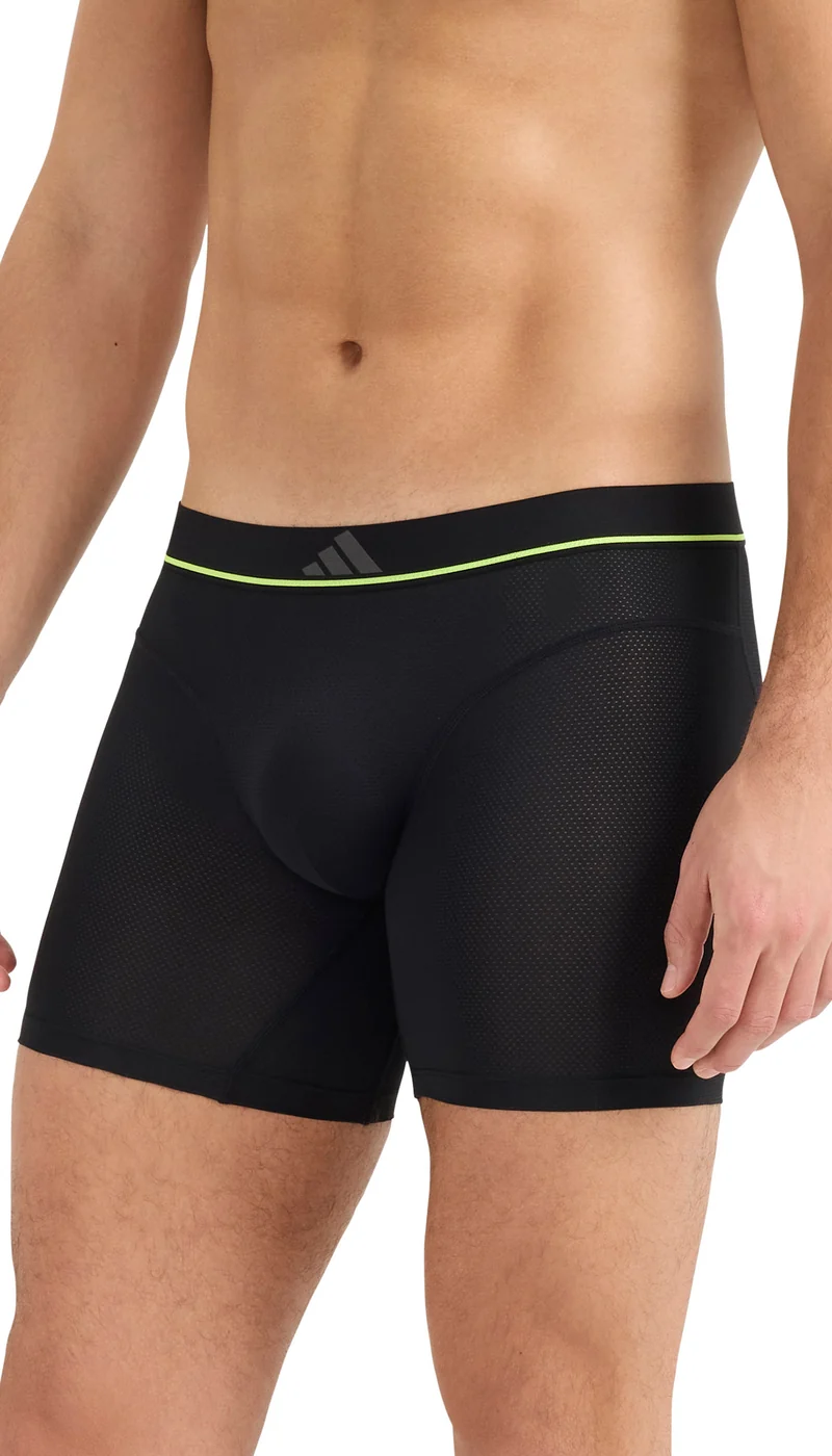 Enge Boxershorts lang 2er-Pack Schwarz/Grau - ADIDAS