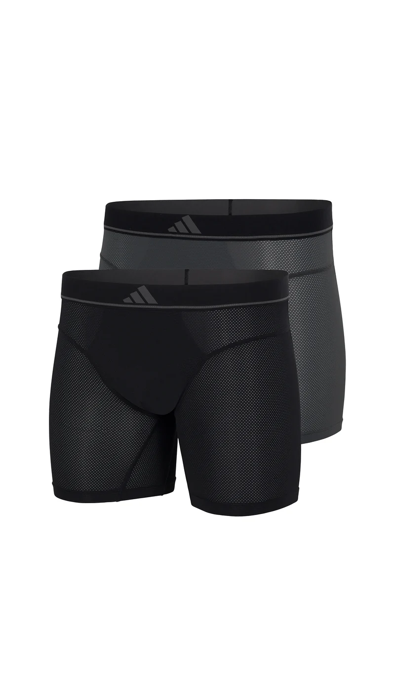 Enge Boxershorts 2er-Pack Schwarz/Grau - ADIDAS