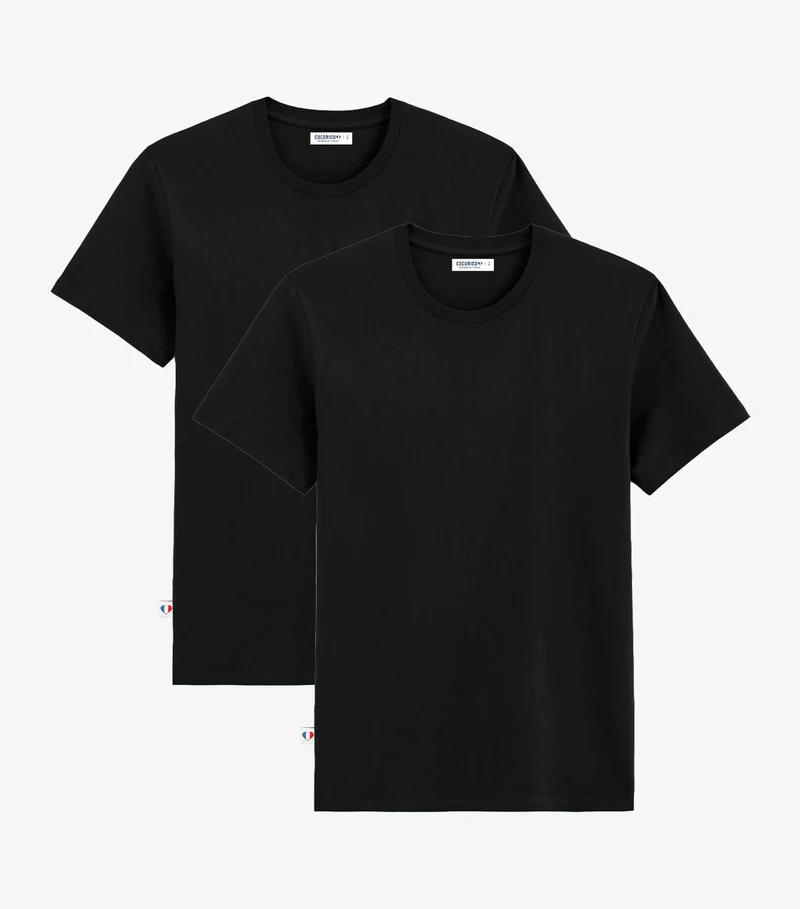 T-shirt Homme x2 - Pack Noir