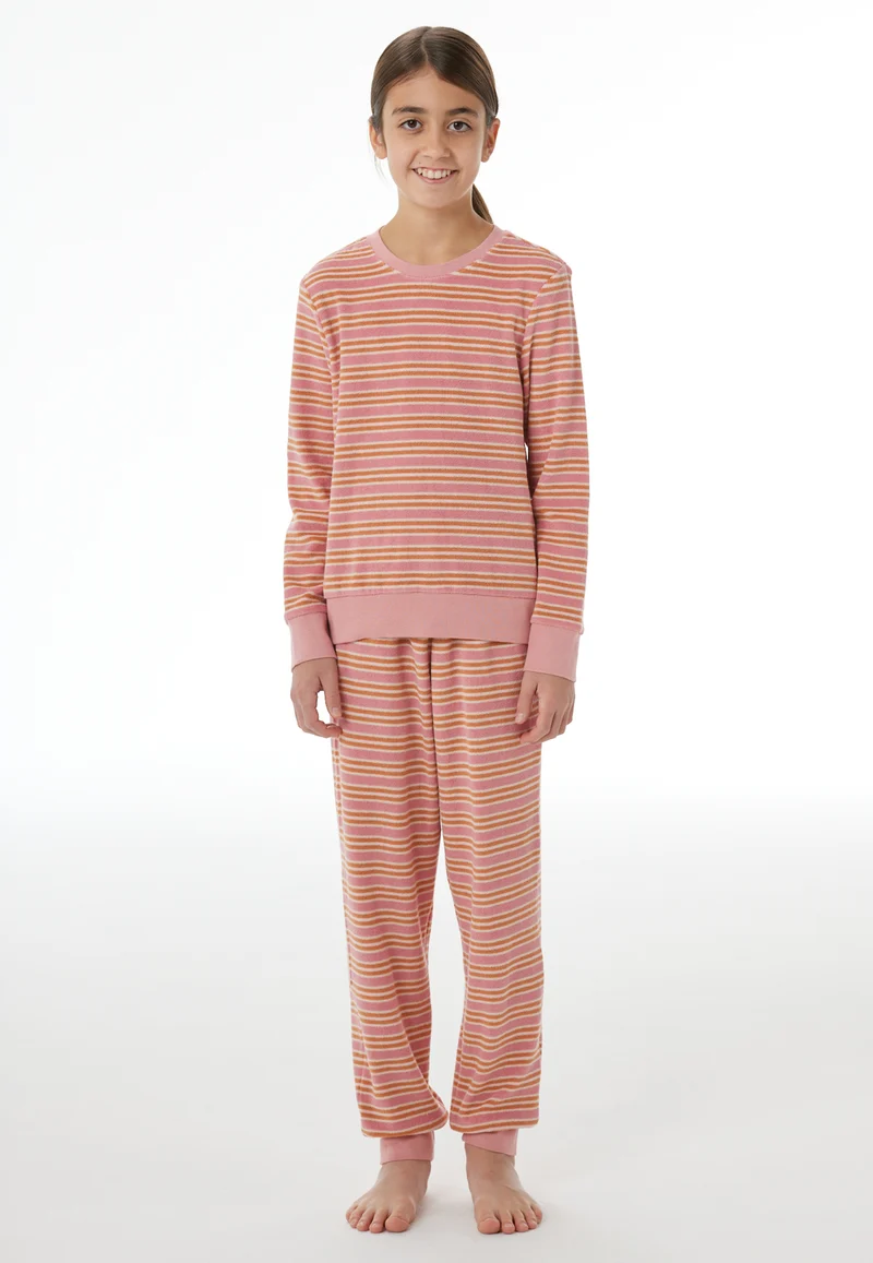 Schlafanzug mit Bündchen Bunt gestreift - Teens Nightwear