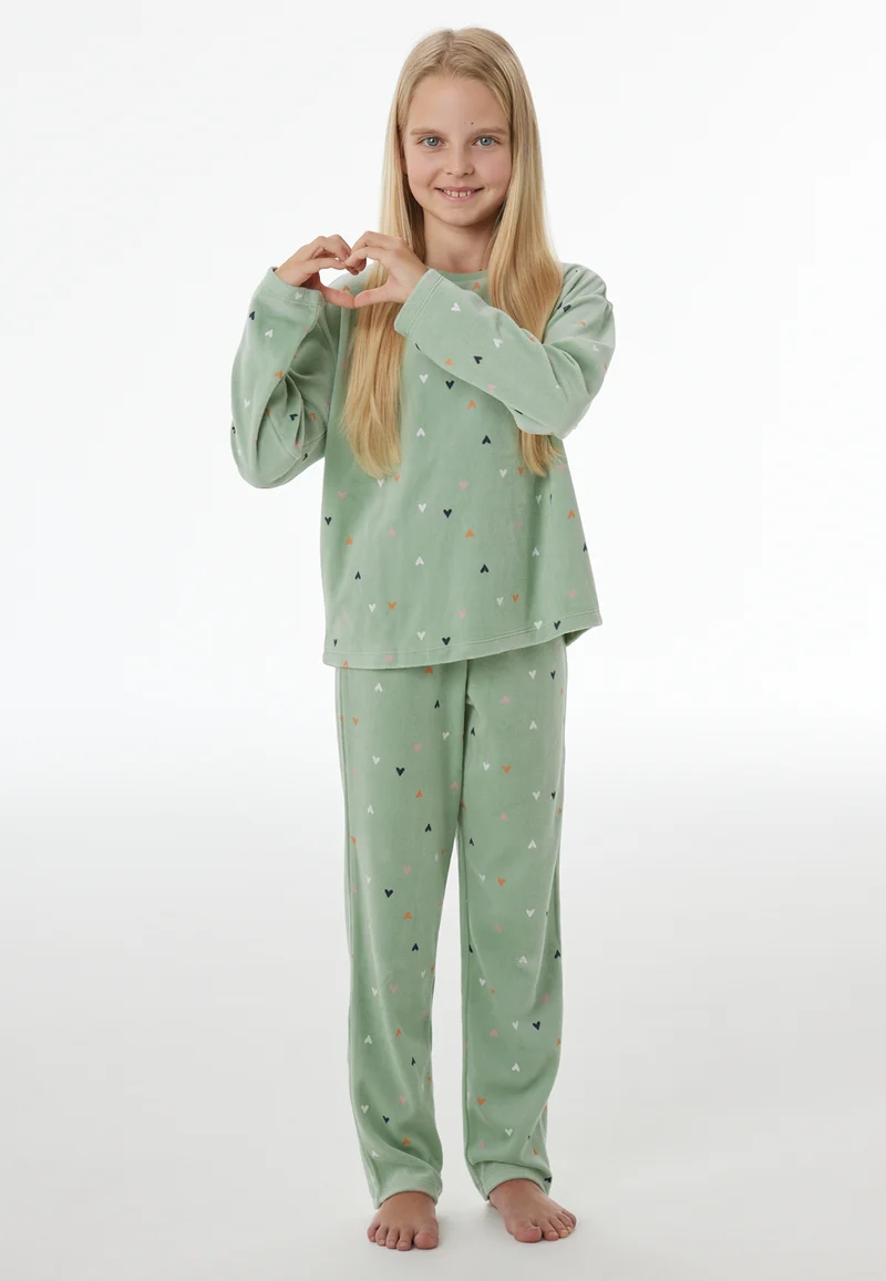 Schlafanzug Grün gemustert - Nightwear