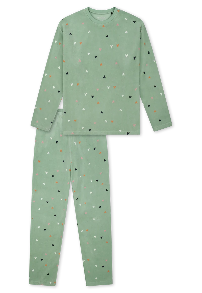 Schlafanzug Grün gemustert - Nightwear