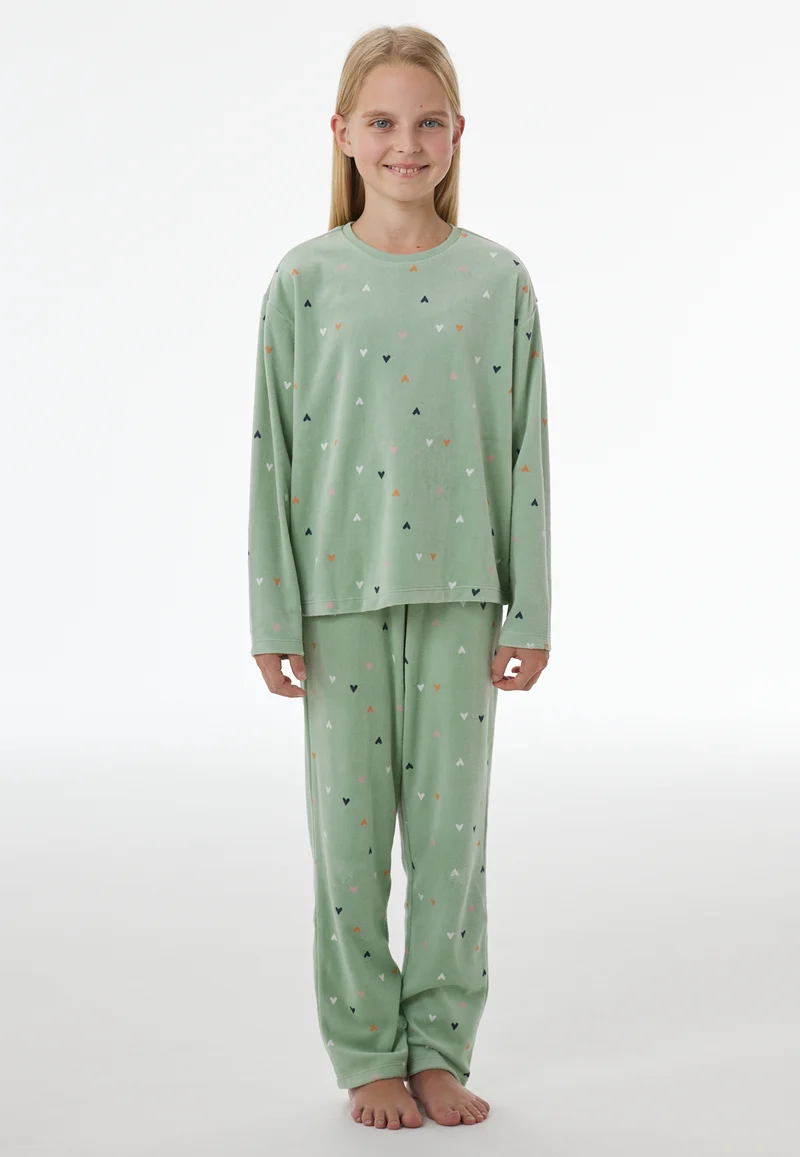 Schlafanzug Grün gemustert - Nightwear