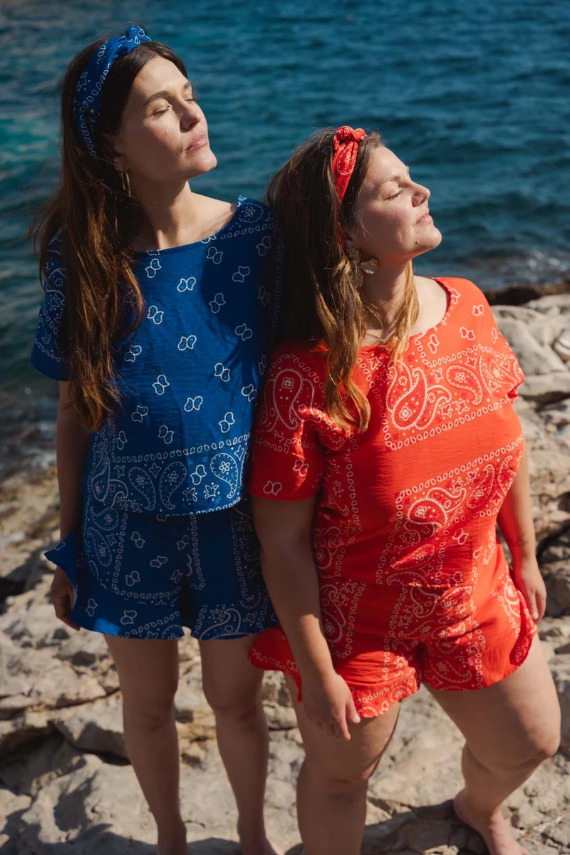 Top Viscose - Bandana Bleu