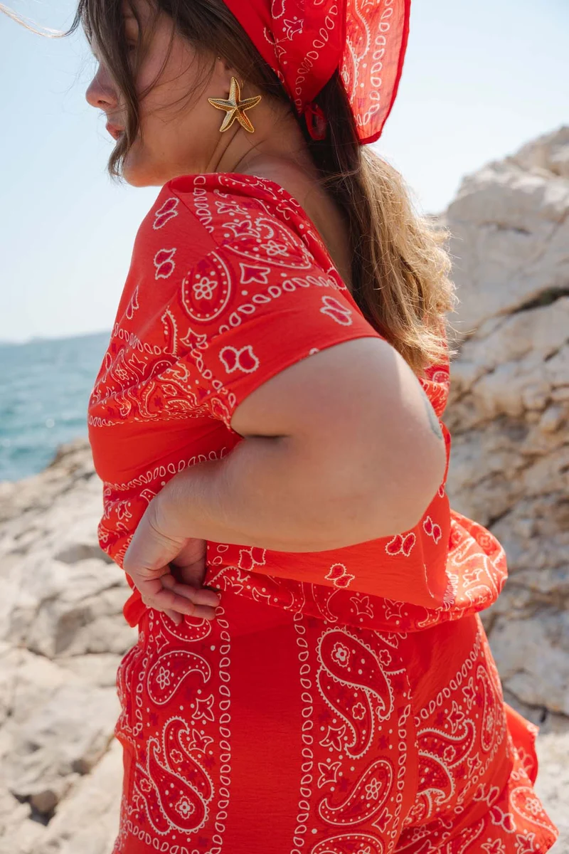 Top Viscose - Bandana Rouge