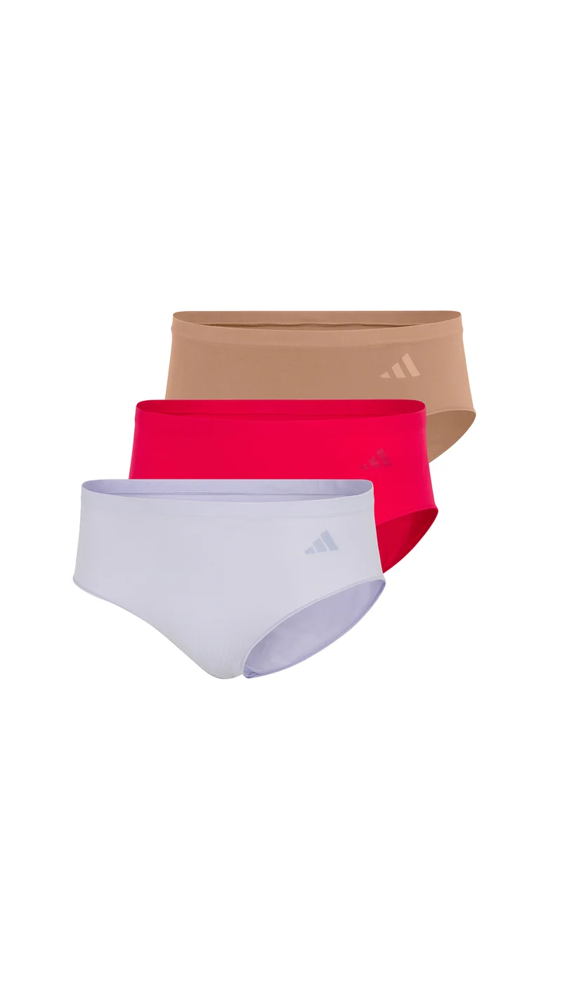 Hipster Slip 3er-Pack Rot/Blau/Braun - ADIDAS