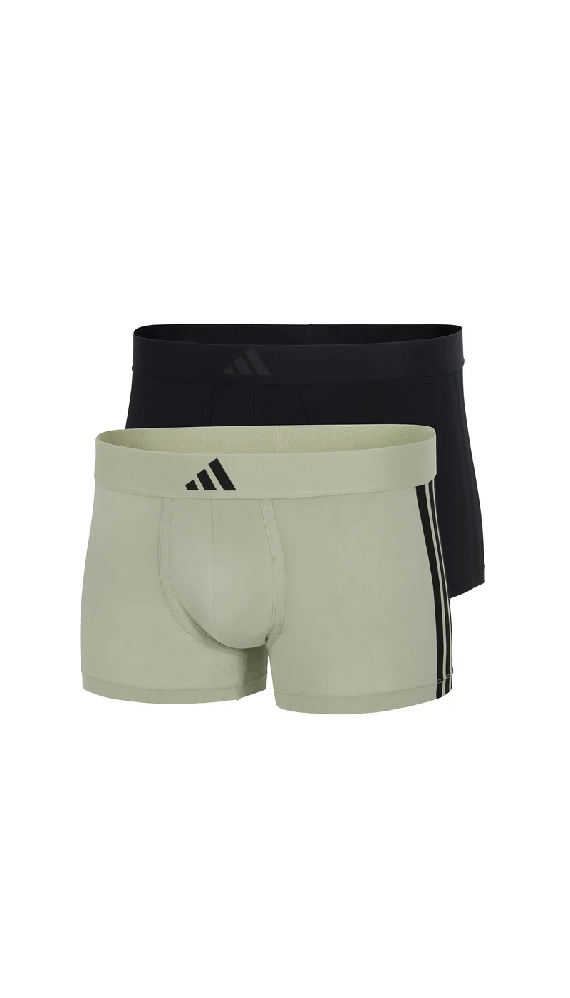 Enge Boxershorts 2er-Pack Schwarz/Grün - ADIDAS