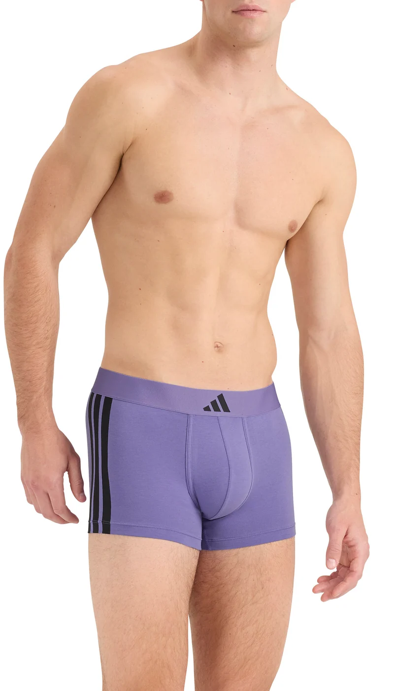Enge Boxershorts lang 2er-Pack Schwarz/Lila - ADIDAS