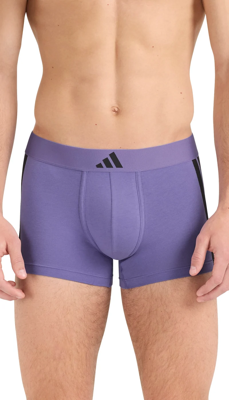 Enge Boxershorts lang 2er-Pack Schwarz/Lila - ADIDAS
