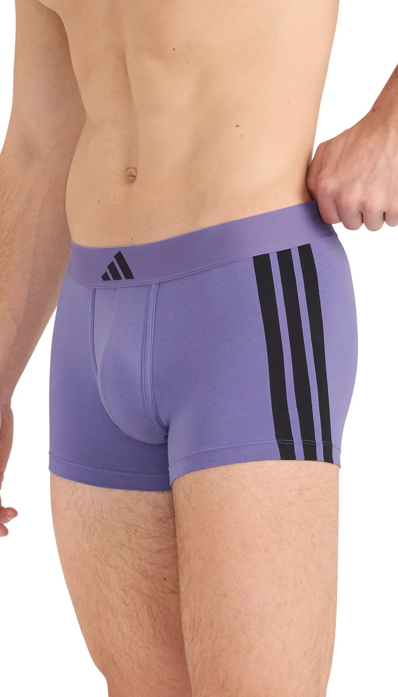 Enge Boxershorts lang 2er-Pack Schwarz/Lila - ADIDAS