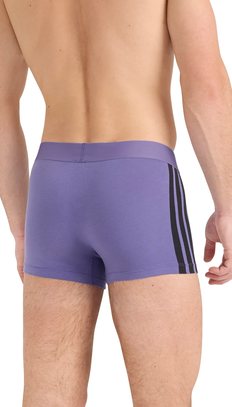 Enge Boxershorts lang 2er-Pack Schwarz/Lila - ADIDAS