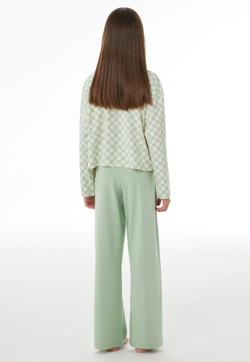 Schlafanzug Mint gemustert - Nightwear