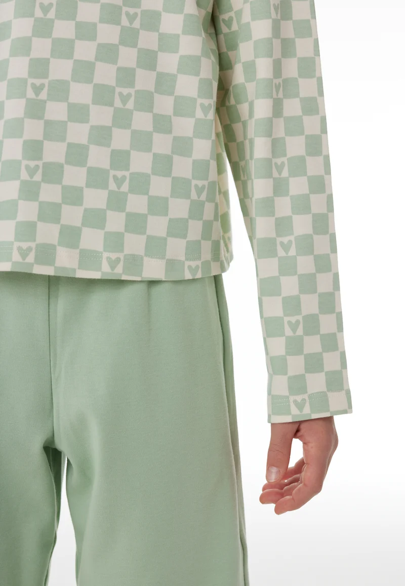 Schlafanzug Mint gemustert - Nightwear