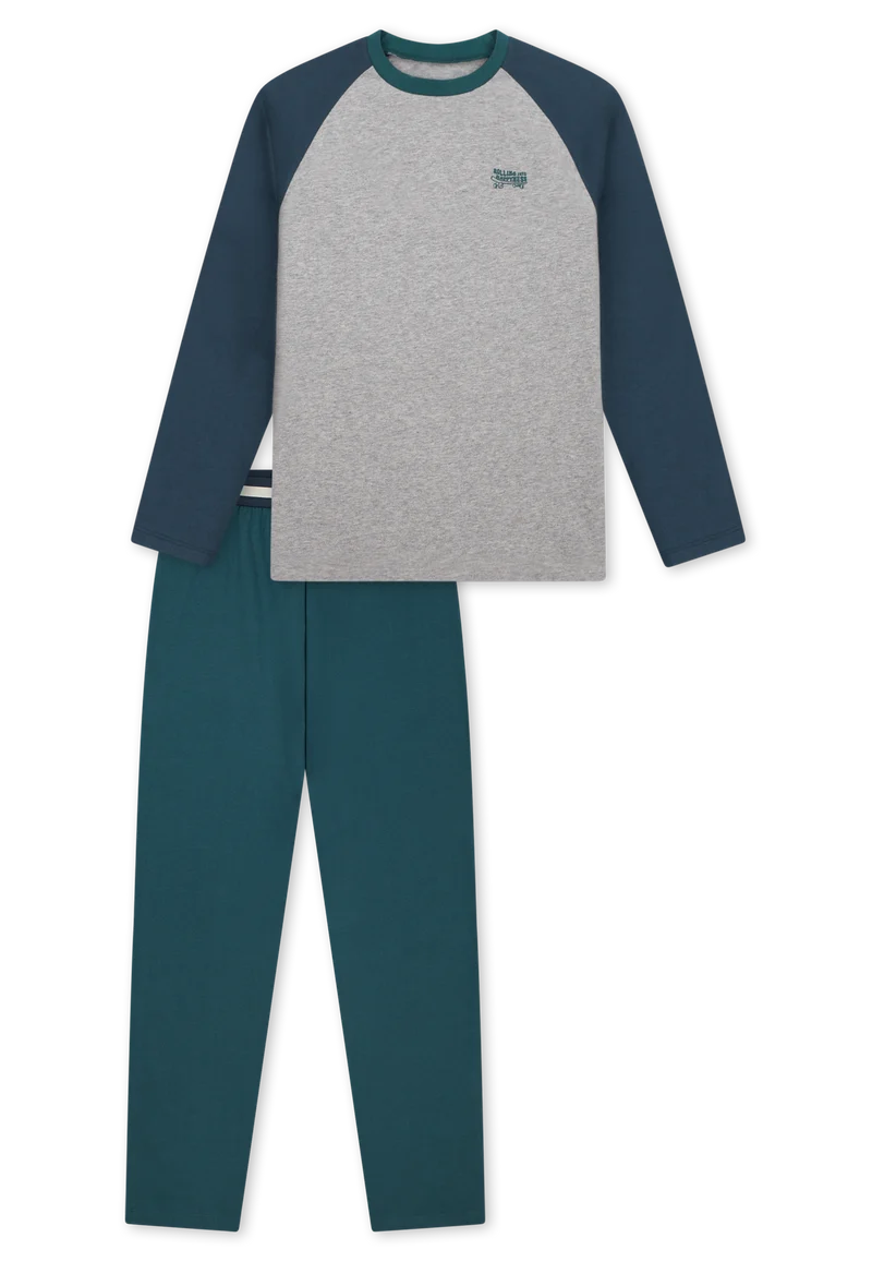 Schlafanzug Petrol/Grau - Nightwear