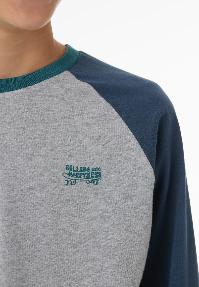 Schlafanzug Petrol/Grau - Nightwear