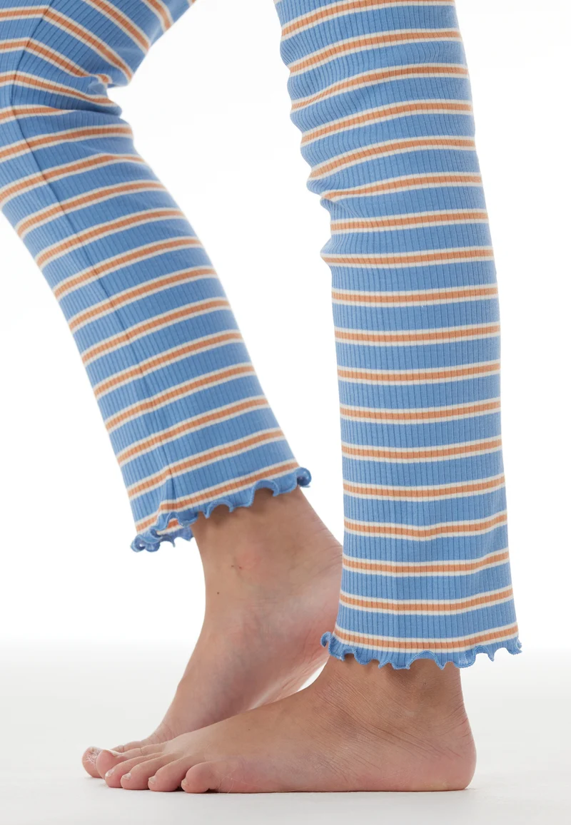 Schlafanzug Blau/Orange gestreift - Nightwear
