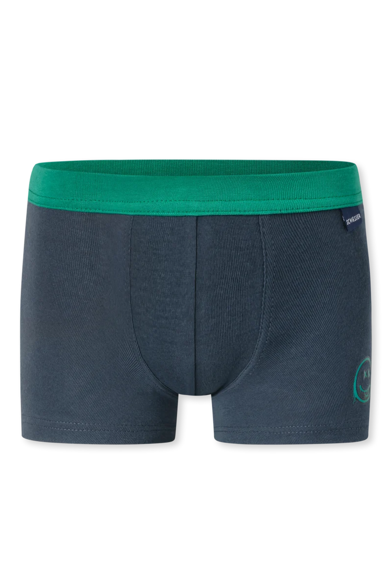 Shorts 2er-Pack Blau/Grün - Fine Rib